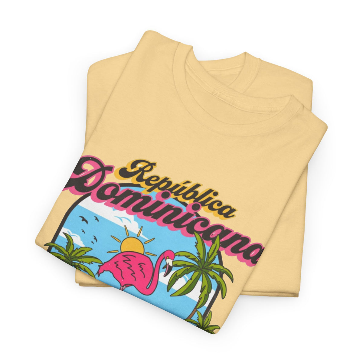 Dominican Republic T-Shirt Retro Graphic Men's Heavy Cotton Tee