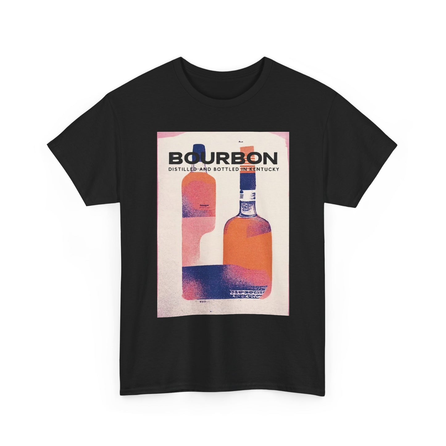 Bourbon Graphic T Shirt Kentucky Whiskey Vintage Retro Unisex Heavy Cotton Tee
