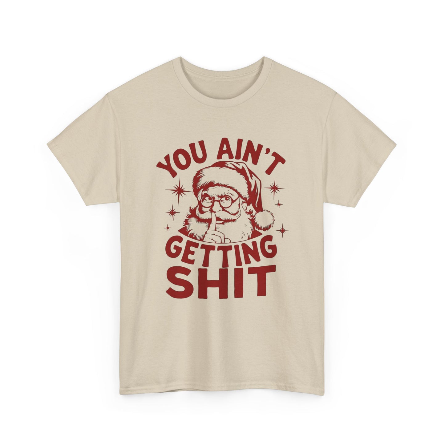 Santa Christmas Gifts Funny Jokes Graphic T Shirt Unisex Heavy Cotton Tee