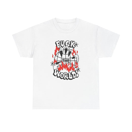 F The World Graphic T-Shirt Unisex Heavy Cotton Tee Gift NEW