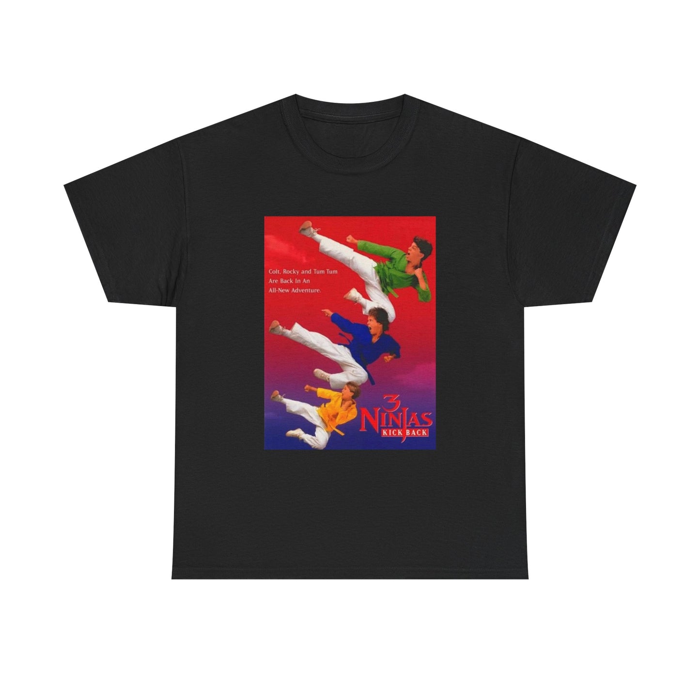 3 Ninjas T shirt Retro 90s Kids Movie Vintage Comedy Karate Unisex Heavy Cotton