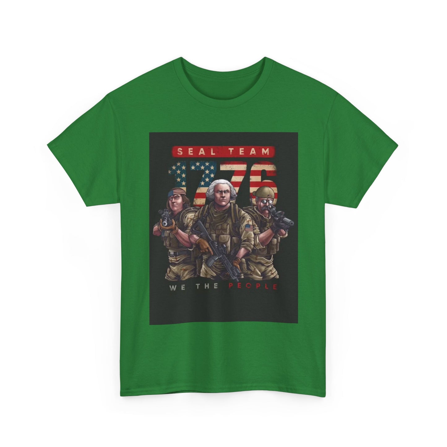 Navy Seals Team Tshirt 1776 America July 4th Flag Unisex Heavy Cotton Tee