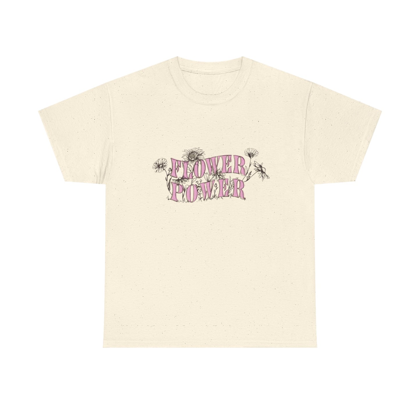 Flower Power T Shirt Unisex Heavy Cotton Tee