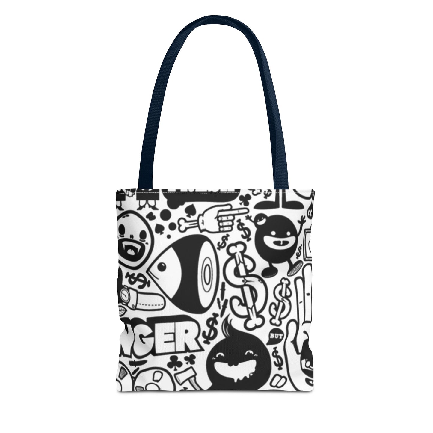 Black And White Stickers All Over BRAND NEW Purse, Pocketbook,Travel Tote Bag