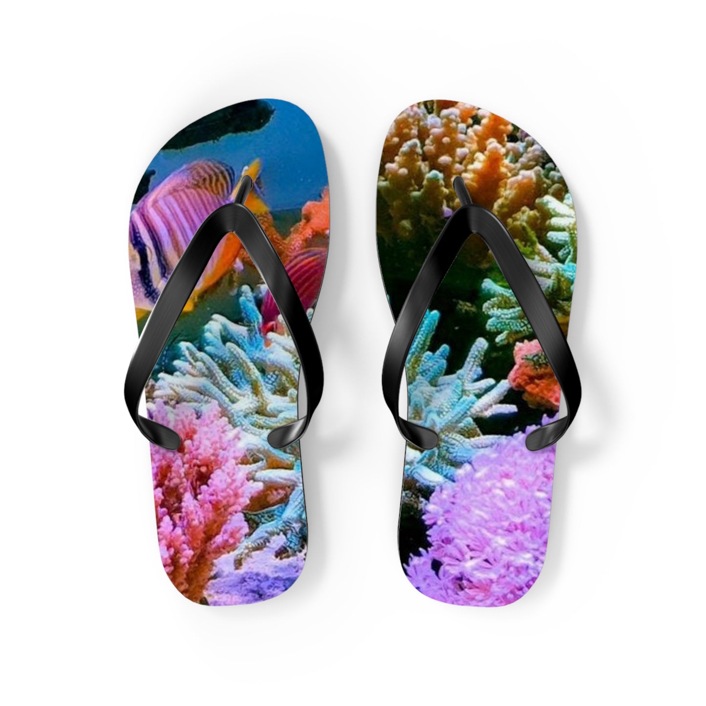 Coral Reef Summer Sandals, Beach Shoes, Vacation Flip Flops, Pool Slides