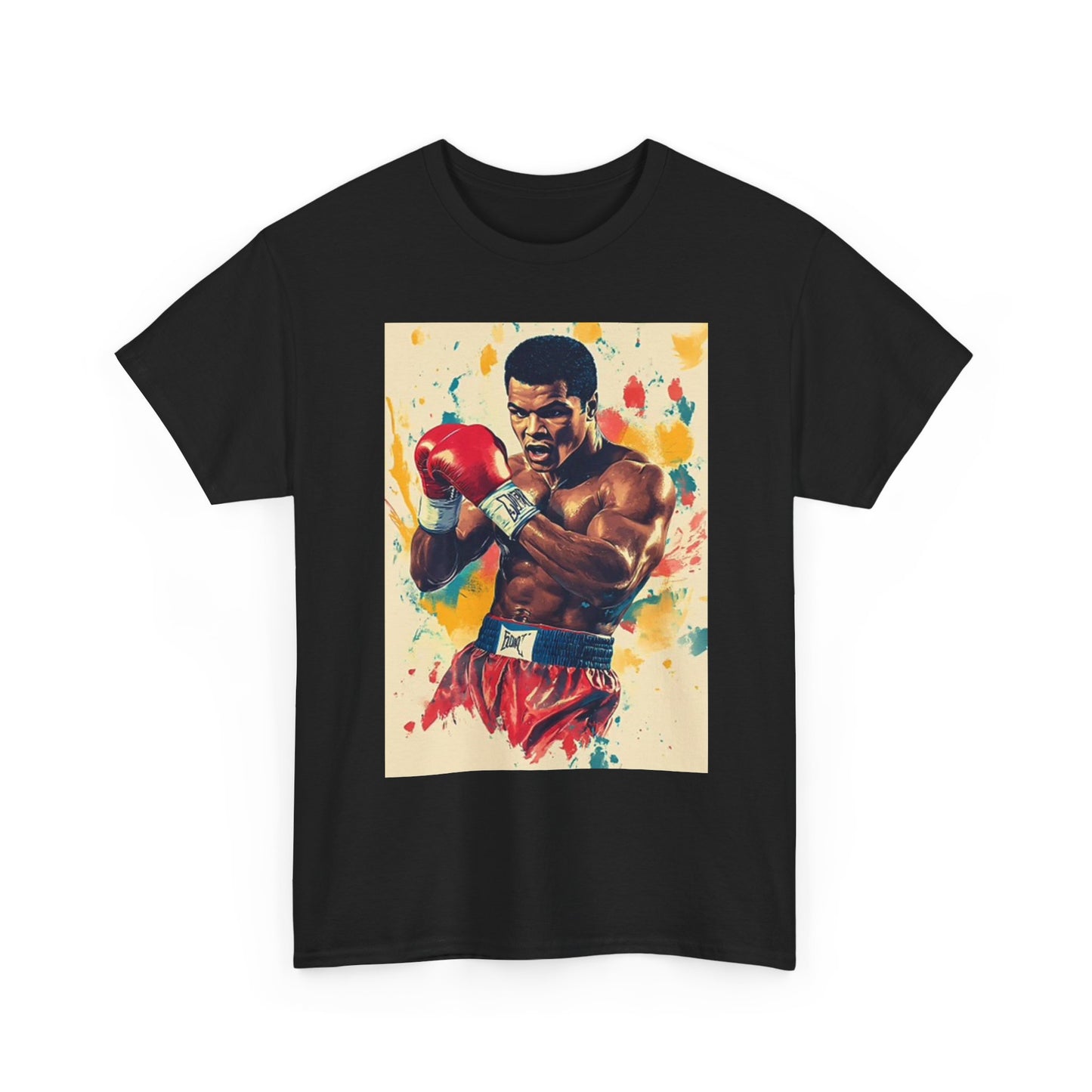 Muhammed Ali Graphic T Shirt Retro Boxing Painting Unisex Heavy Cotton Tee