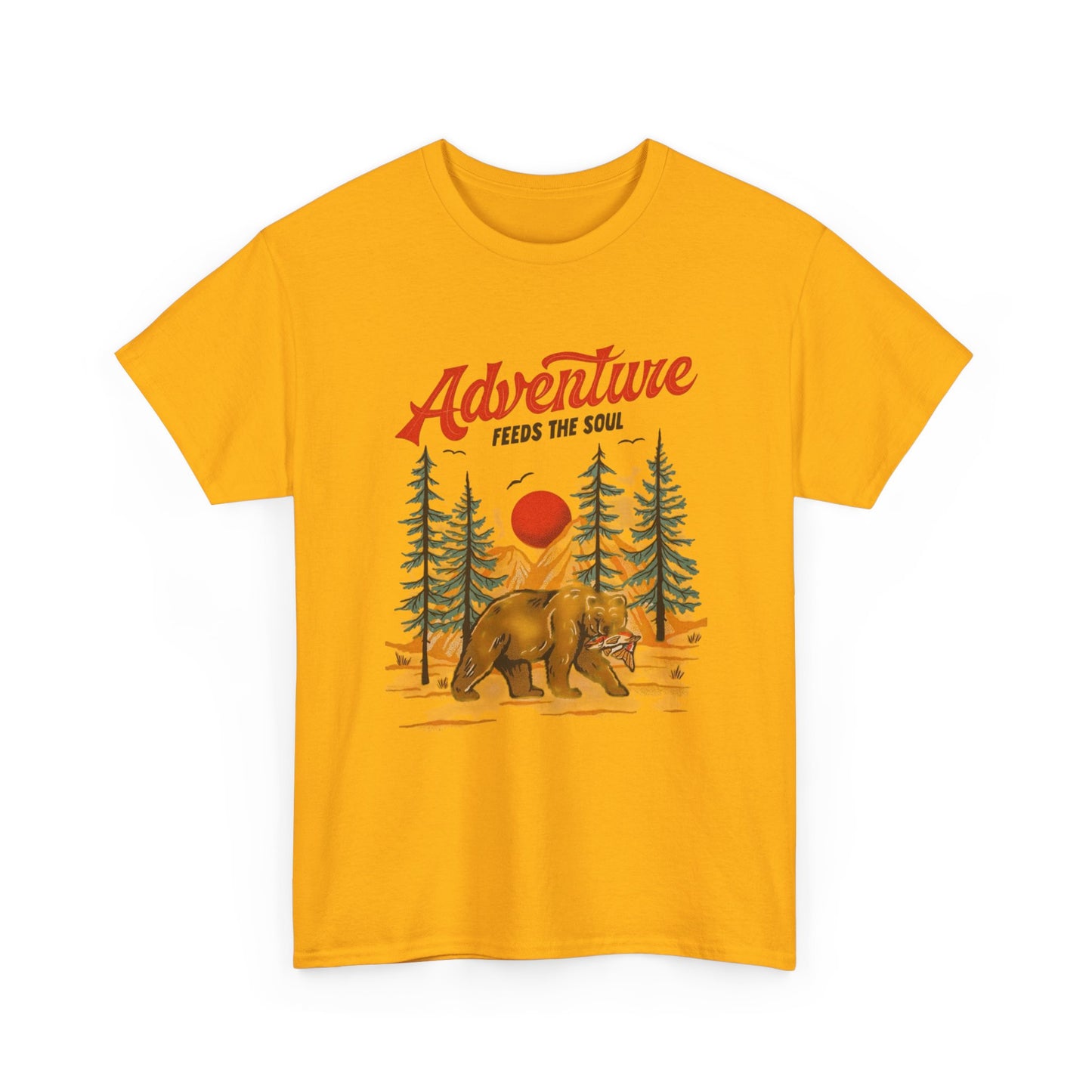 Adventure Feeds The Soul Graphic T Shirt Unisex Heavy Cotton Tee