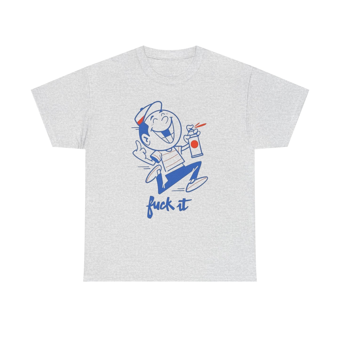 Retro Cartoon F It Funny Graphic T-Shirt Comfy Cotton Tee Brand NEW