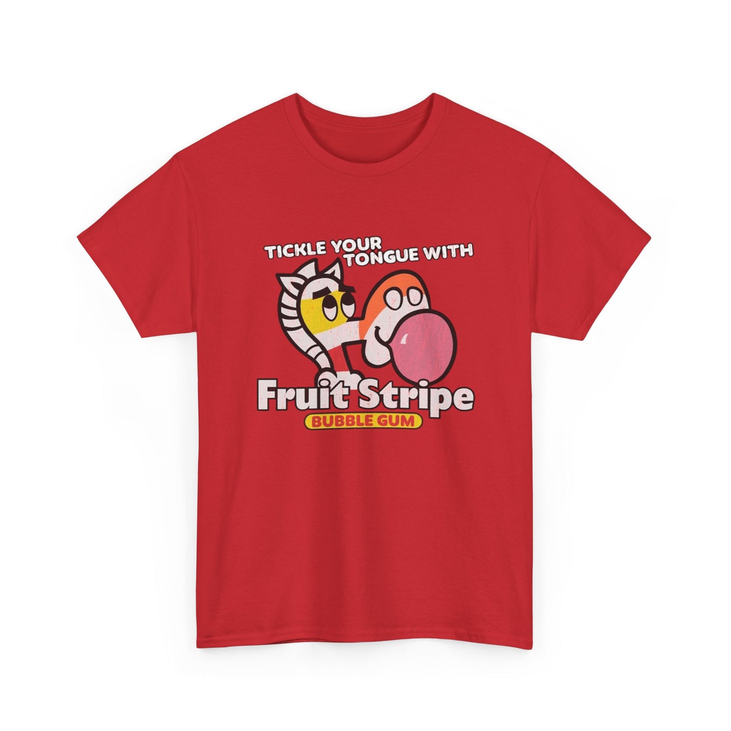 Fruit Stripe Graphic T Shirt Vintage 90s Nostalgia Unisex Heavy Cotton Tee