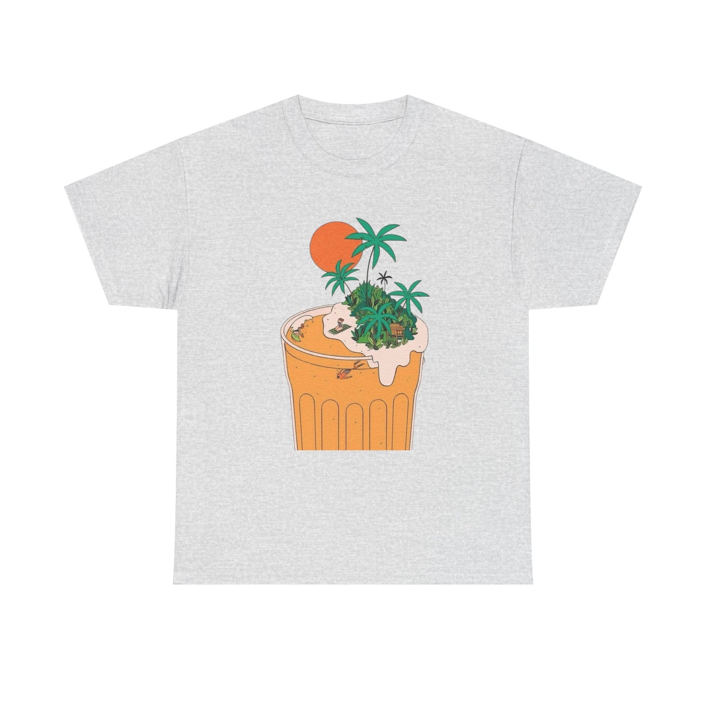 Beer Vacation Tropical Vacation Graphic T Shirt Unisex Heavy Cotton Tee