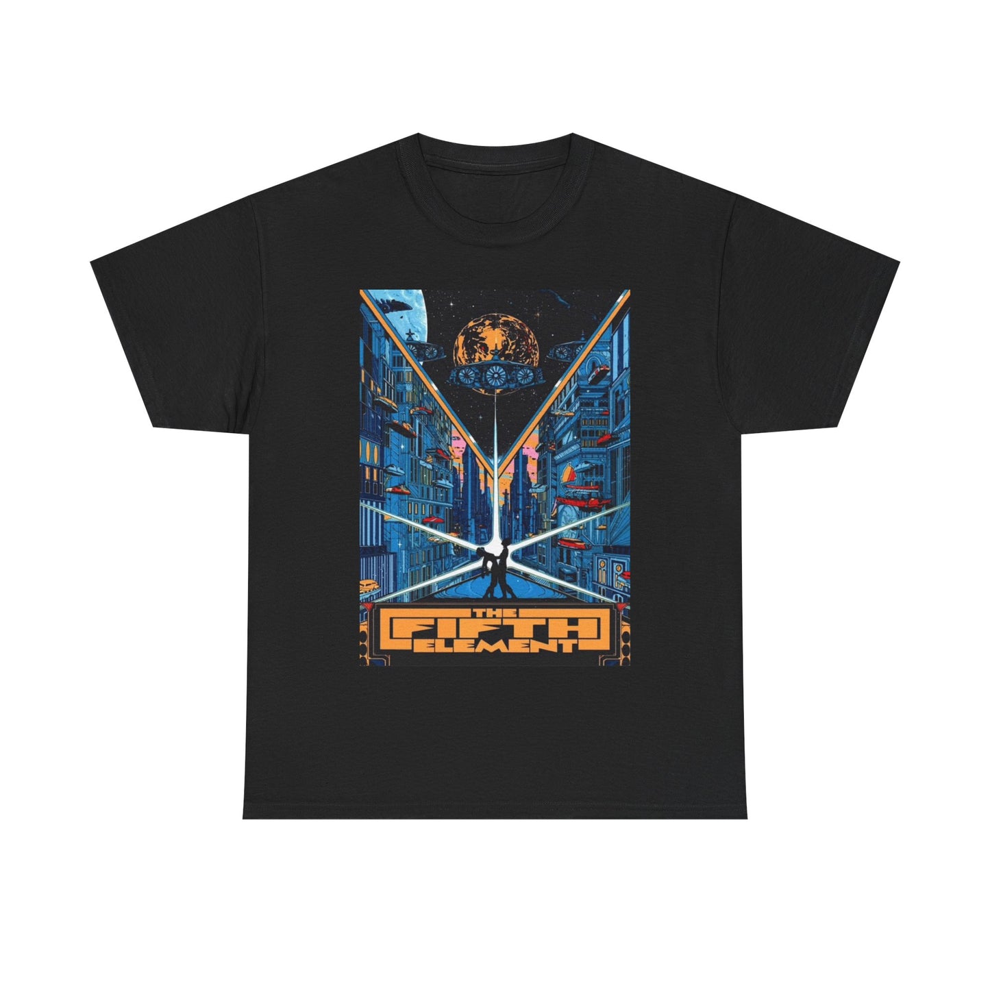 The Fifth Element Tshirt SCI FI Retro Movie Poster Unisex Heavy Cotton Tee