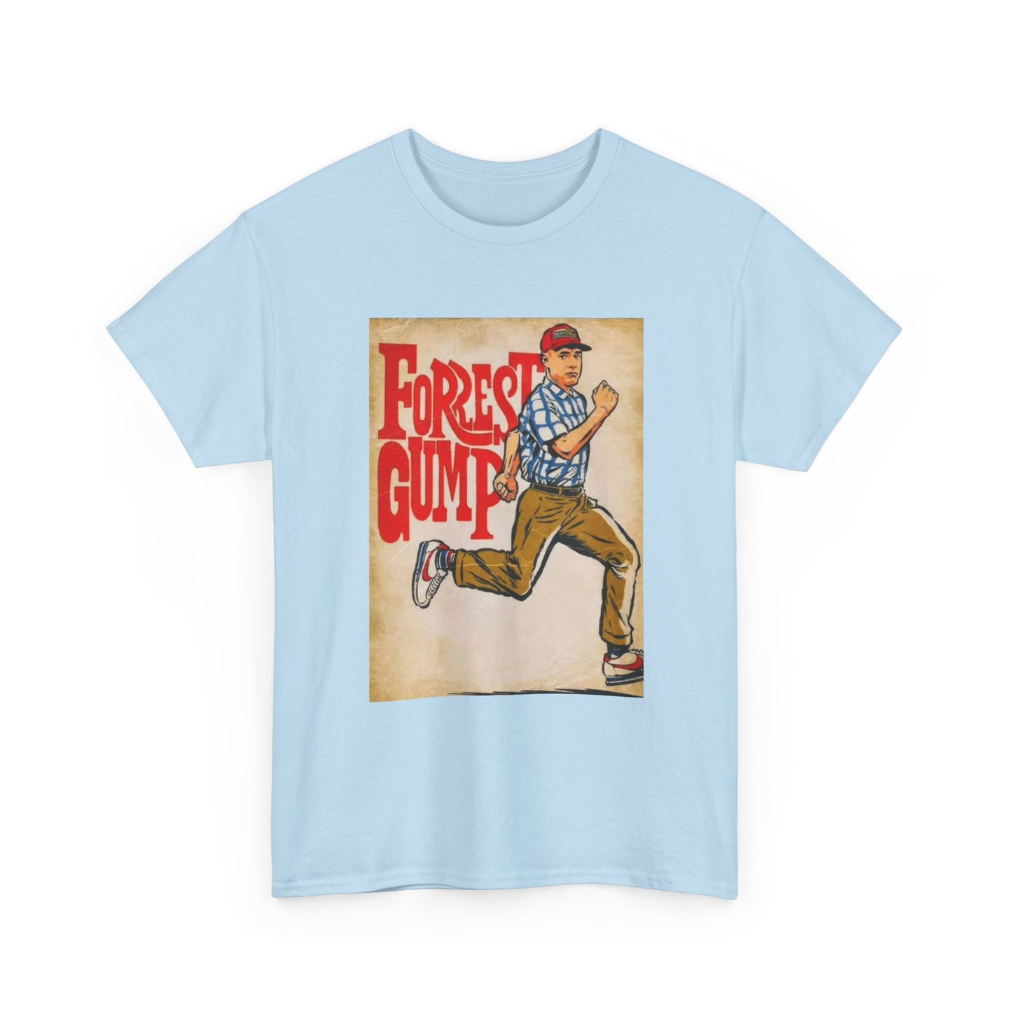 Forrest Gump Tshirt Vintage Retro Movie Poster Unisex Heavy Cotton Tee