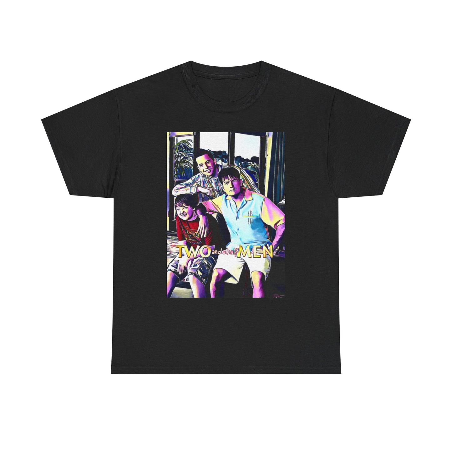 Two And A Half Men T Shirt BRAND NEW Apparel Unisex Heavy Cotton Tee