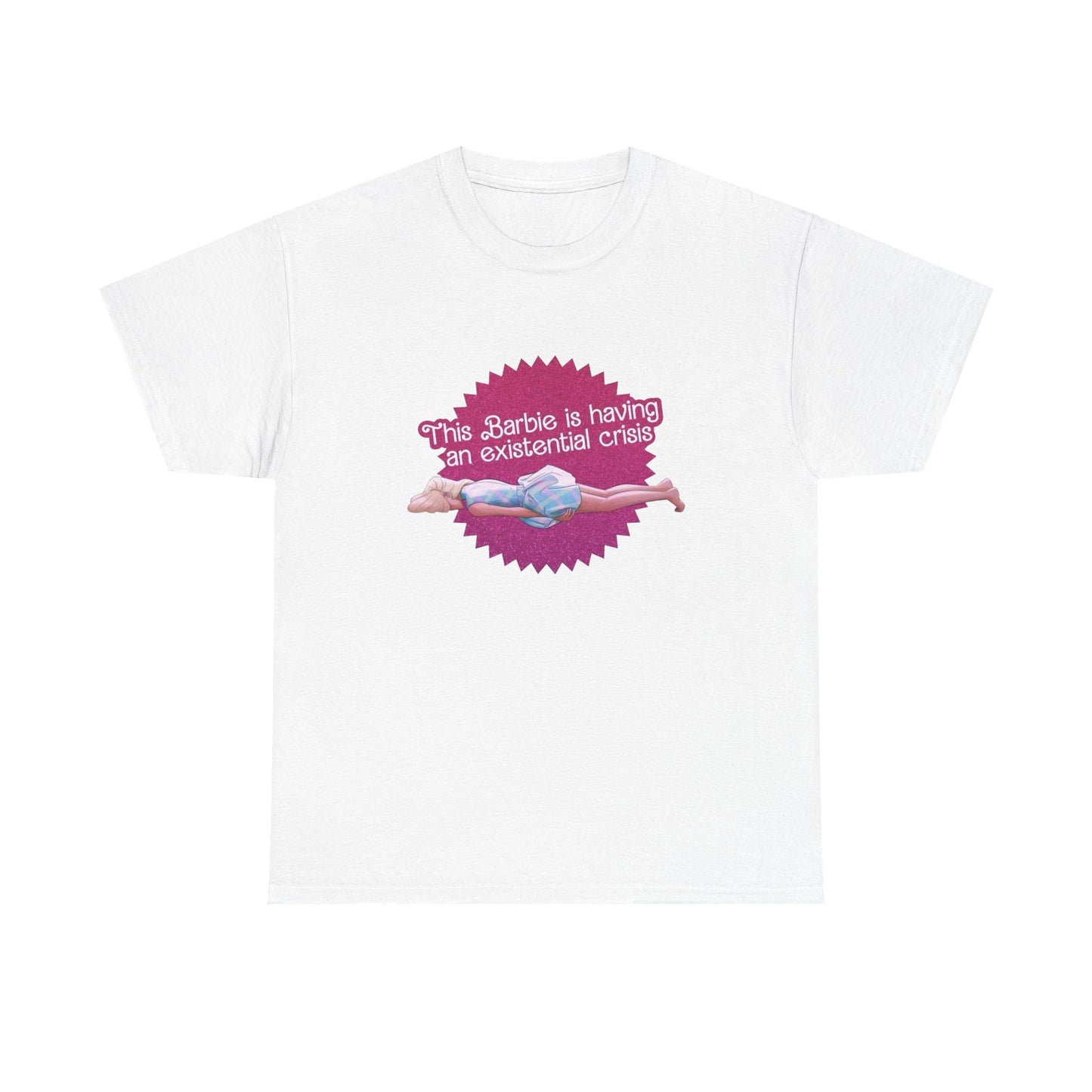 Having A Extensional Crisis Funny Graphic T Shirt Unisex Heavy Cotton Tee GIFT