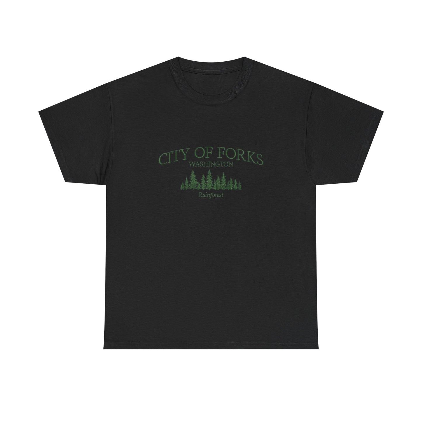 City Of Forks Washington Graphic T Shirt NEW Unisex Heavy Cotton Tee
