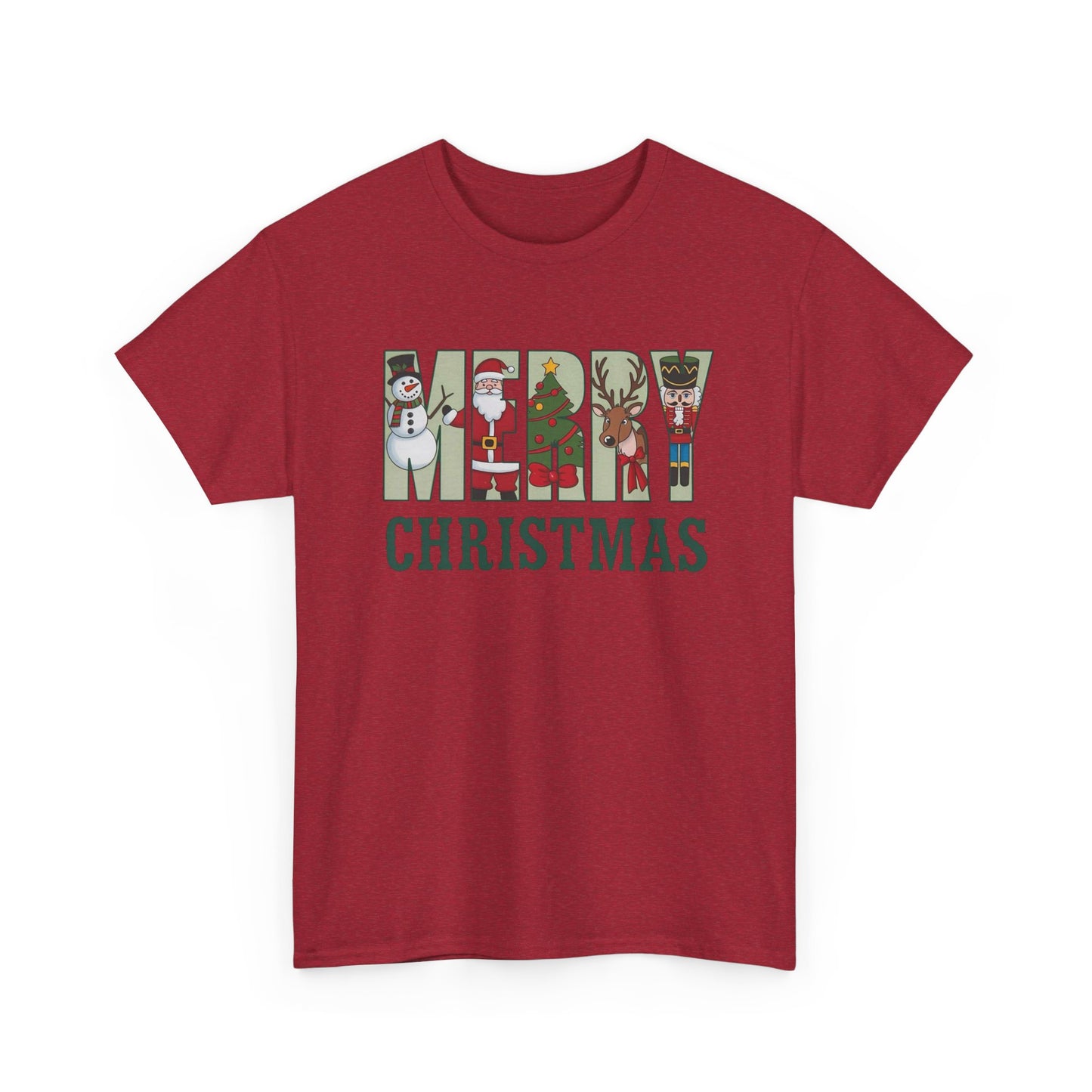Merry Christmas Happy Holidays Graphic T Shirt NEW Unisex Heavy Cotton Tee