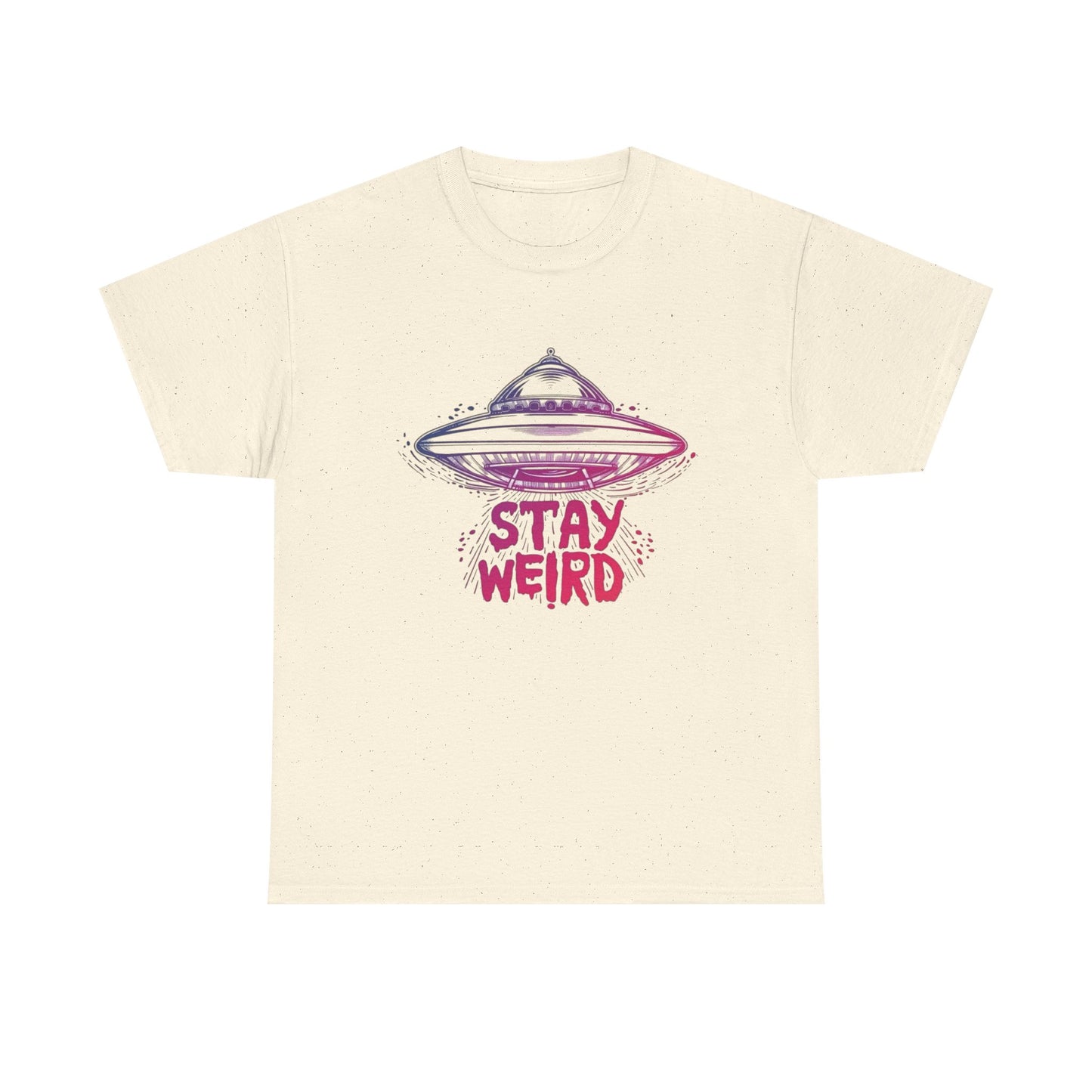 Stay Weird Aliens T Shirt Graphic Unisex Heavy Cotton Tee NEW GIFT