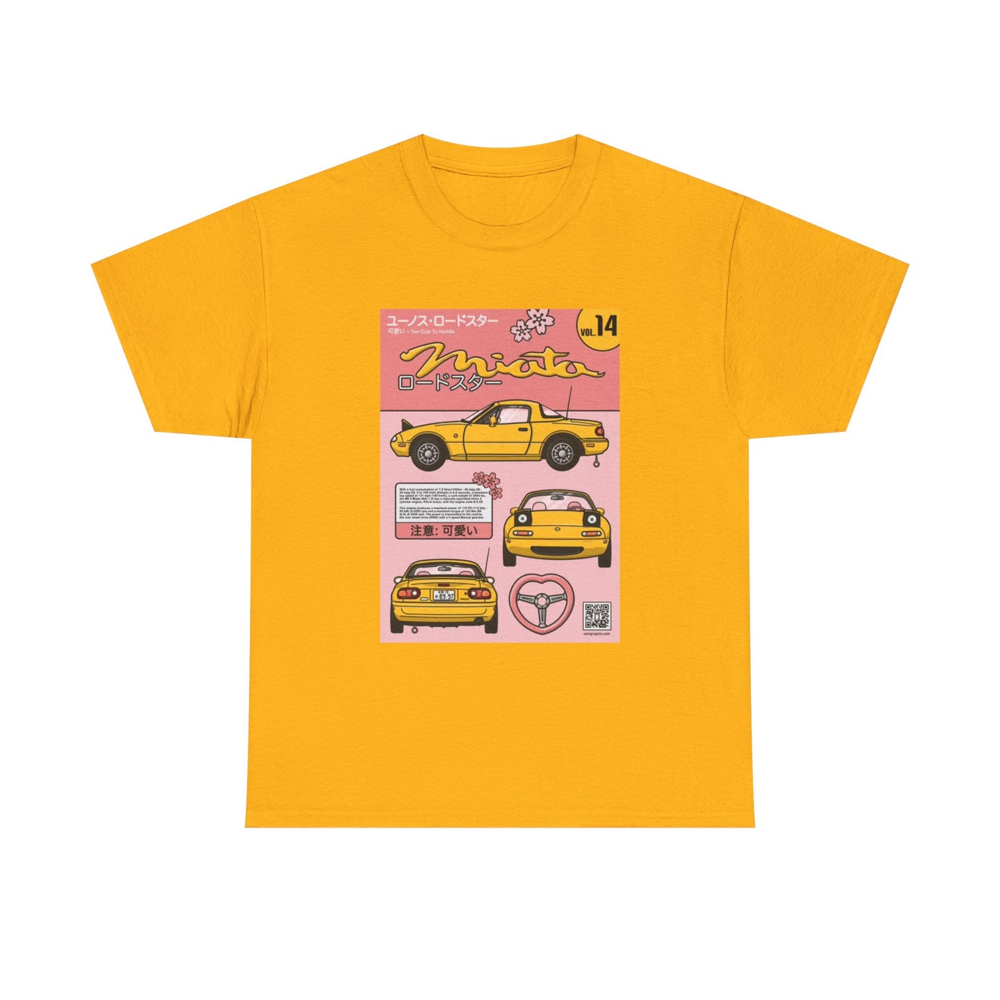 Mazda Miata Tshirt JDM Graphic Anime Cute Unisex Heavy Cotton Tee