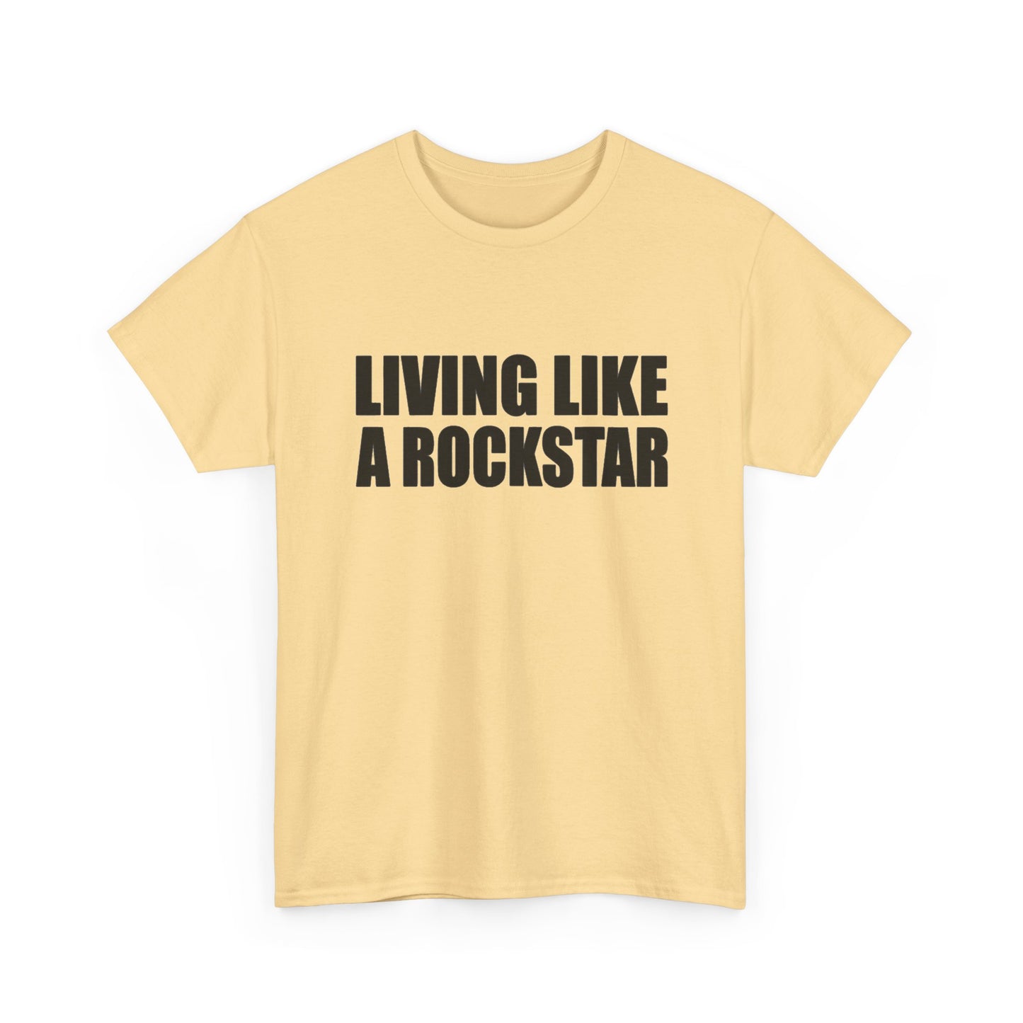 Living Like A Rockstar Graphic T Shirt NEW Unisex Heavy Cotton Tee