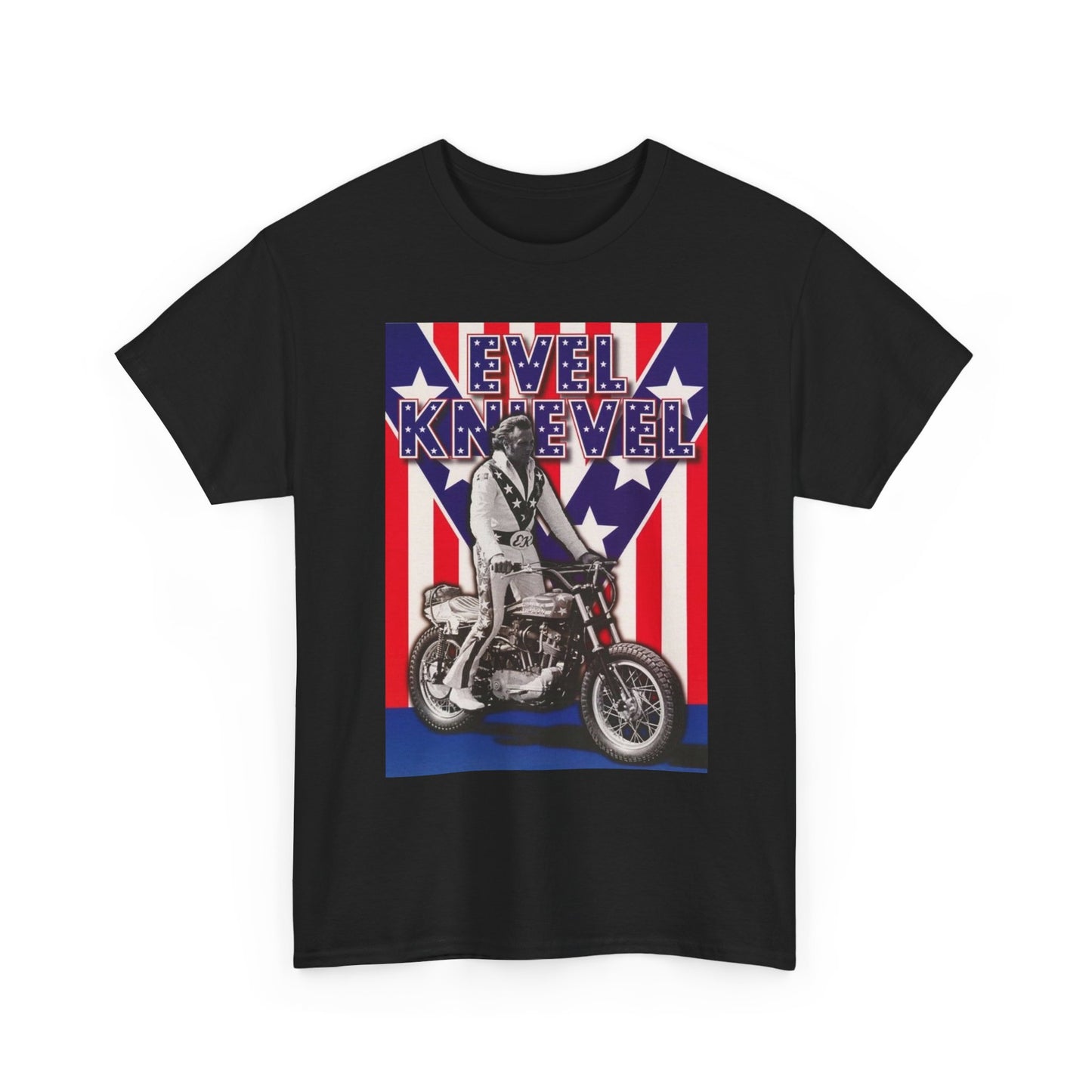 Evel Knievel Motorcycles Graphic T Shirt S-5XL Unisex Heavy Cotton Tee