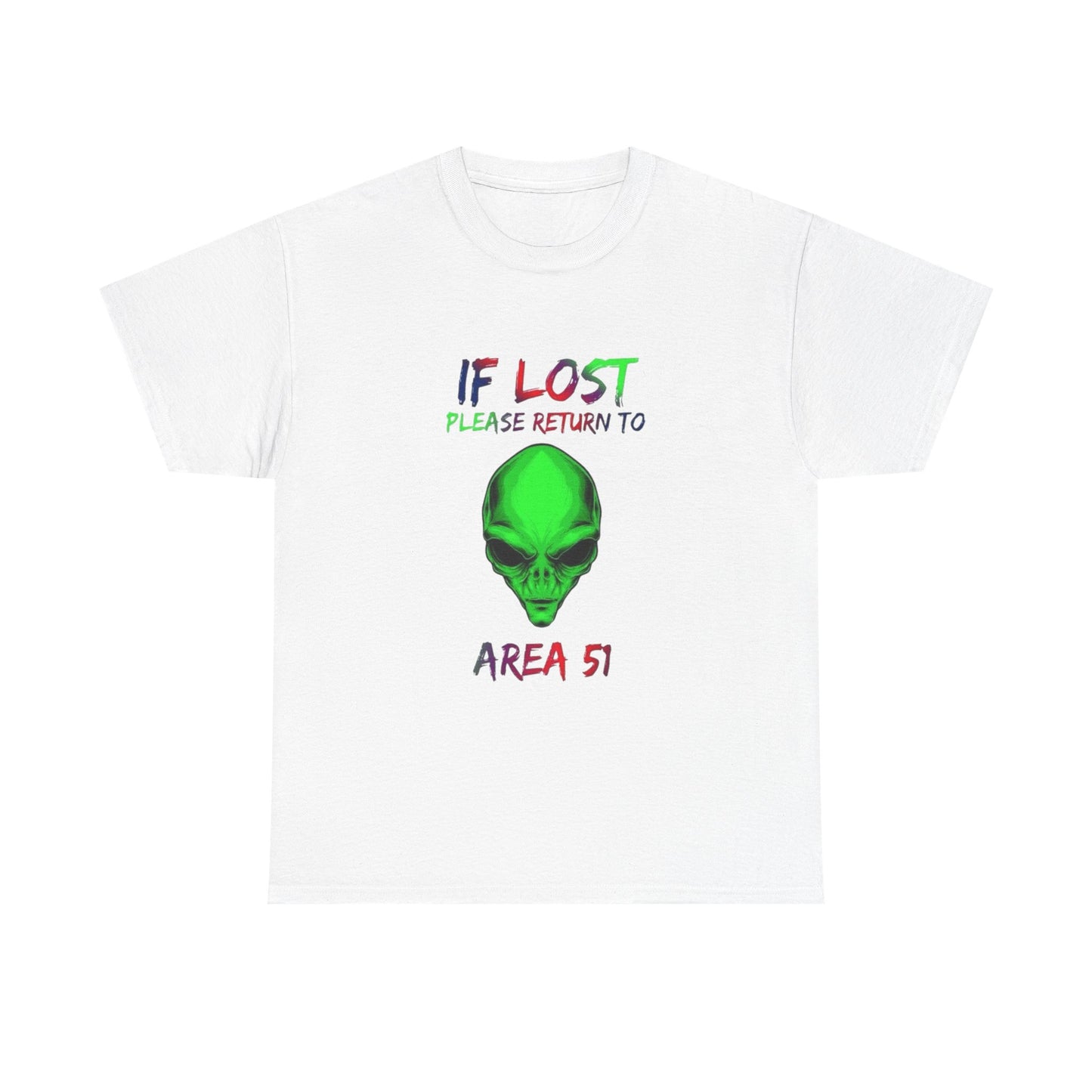 Return To Area 51 Alien Graphic T Shirt NEW Adult Unisex Heavy Cotton Tee