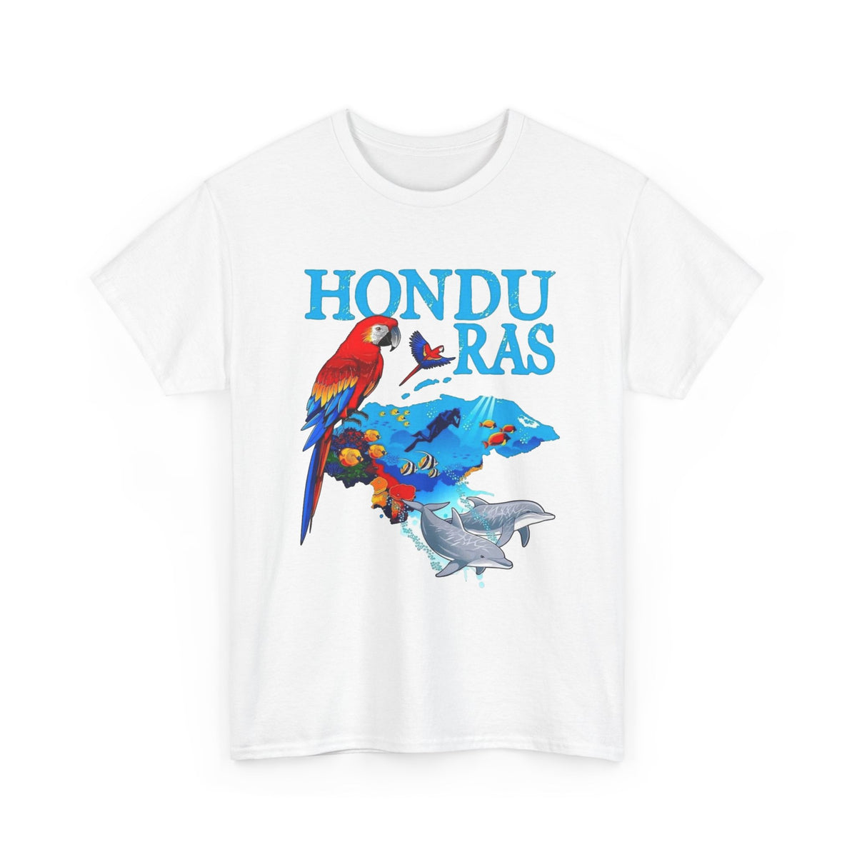 Honduras Graphic T Shirt Men's Retro Tropical Birds Heavy Cotton Tee