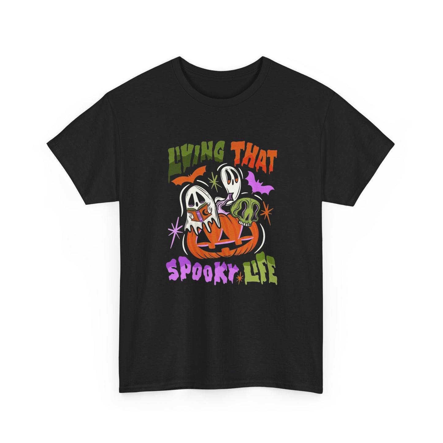 Living That Spooky Life Graphic T Shirt Unisex Heavy Cotton Tee