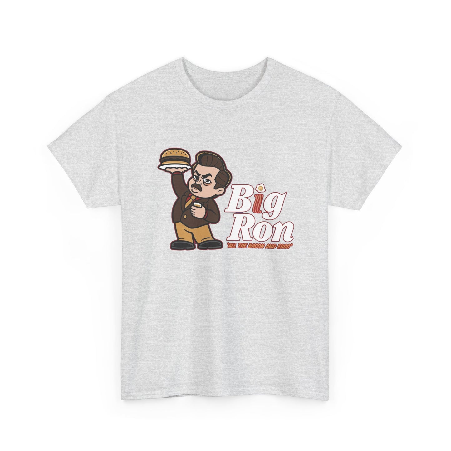 Big Ron Parks And Recreation Funny Graphic T Shirt Unisex Heavy Cotton Tee