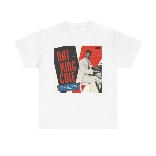 Nat King Cole Tshirt Vintage Retro Graphic Legend Unisex Heavy Cotton Tee
