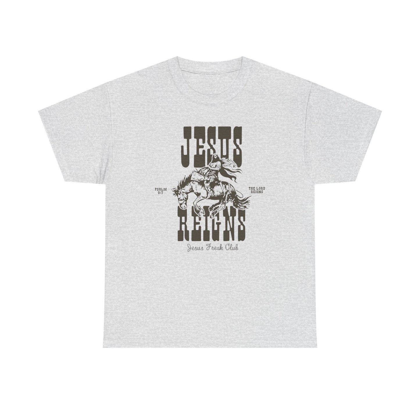 Jesus Reigns Graphic T Shirt ALL SIZES Tee Unisex Heavy Cotton