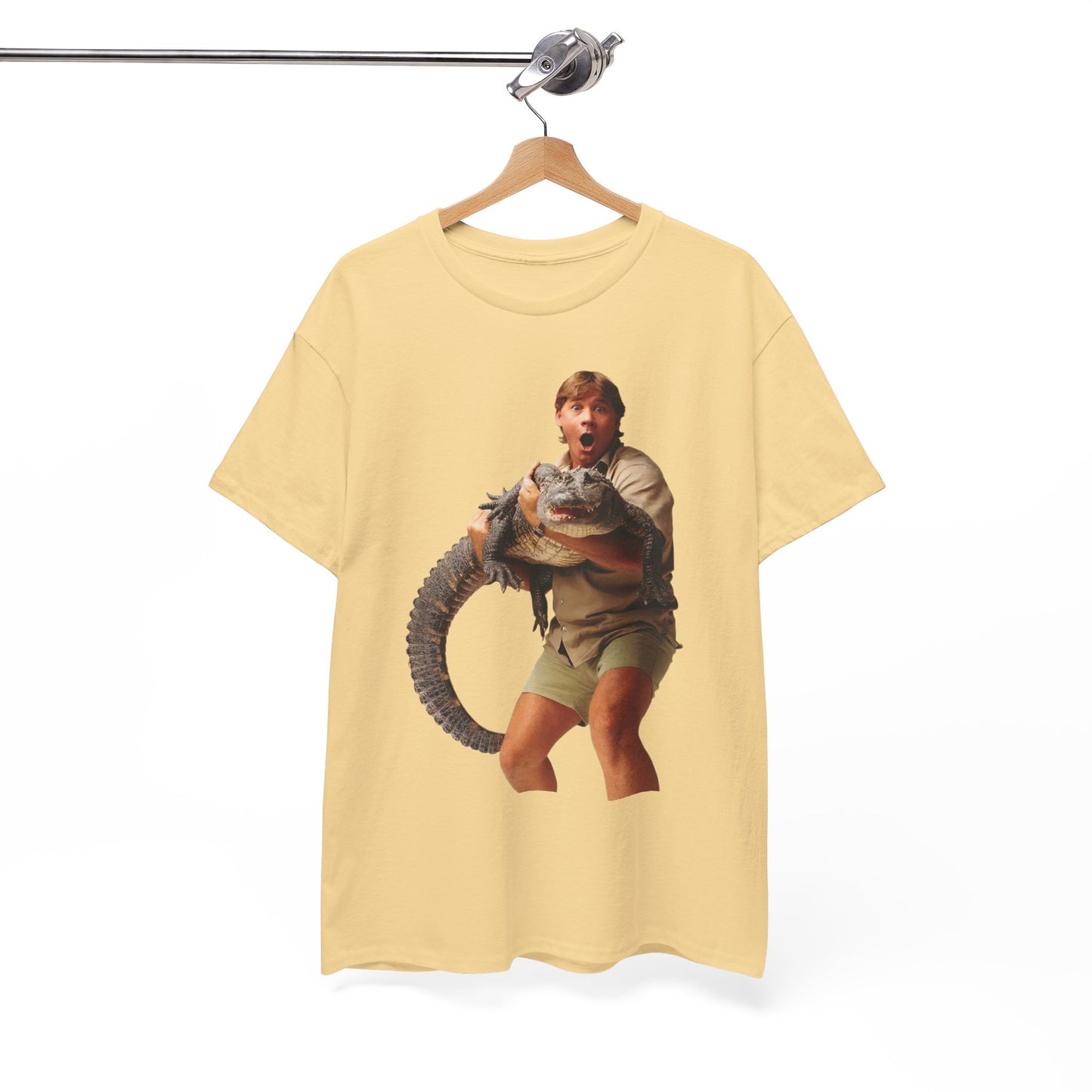 Crocodile Hunter Funny Retro 90's Graphic T Shirt Unisex Heavy Cotton Tee