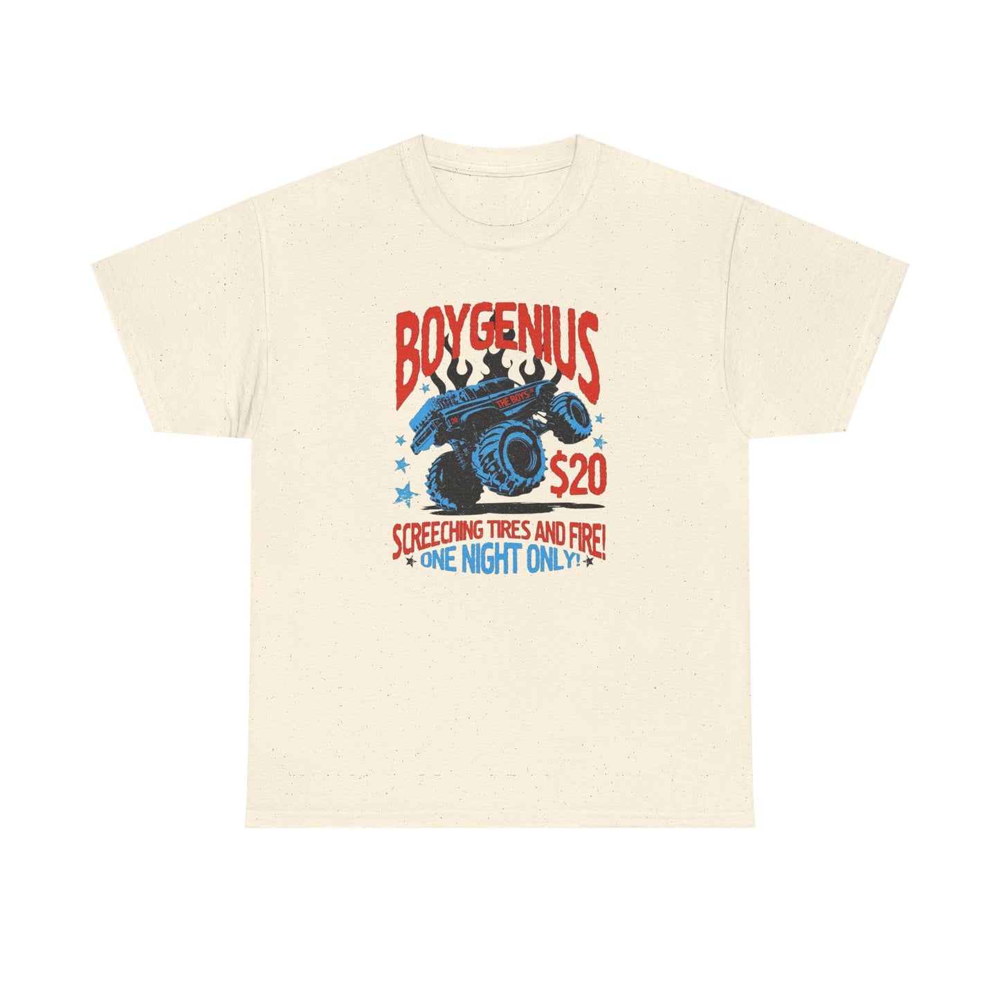 Boy Genius Monster Trucks Graphic T Shirt Unisex Heavy Cotton Tee New Gift