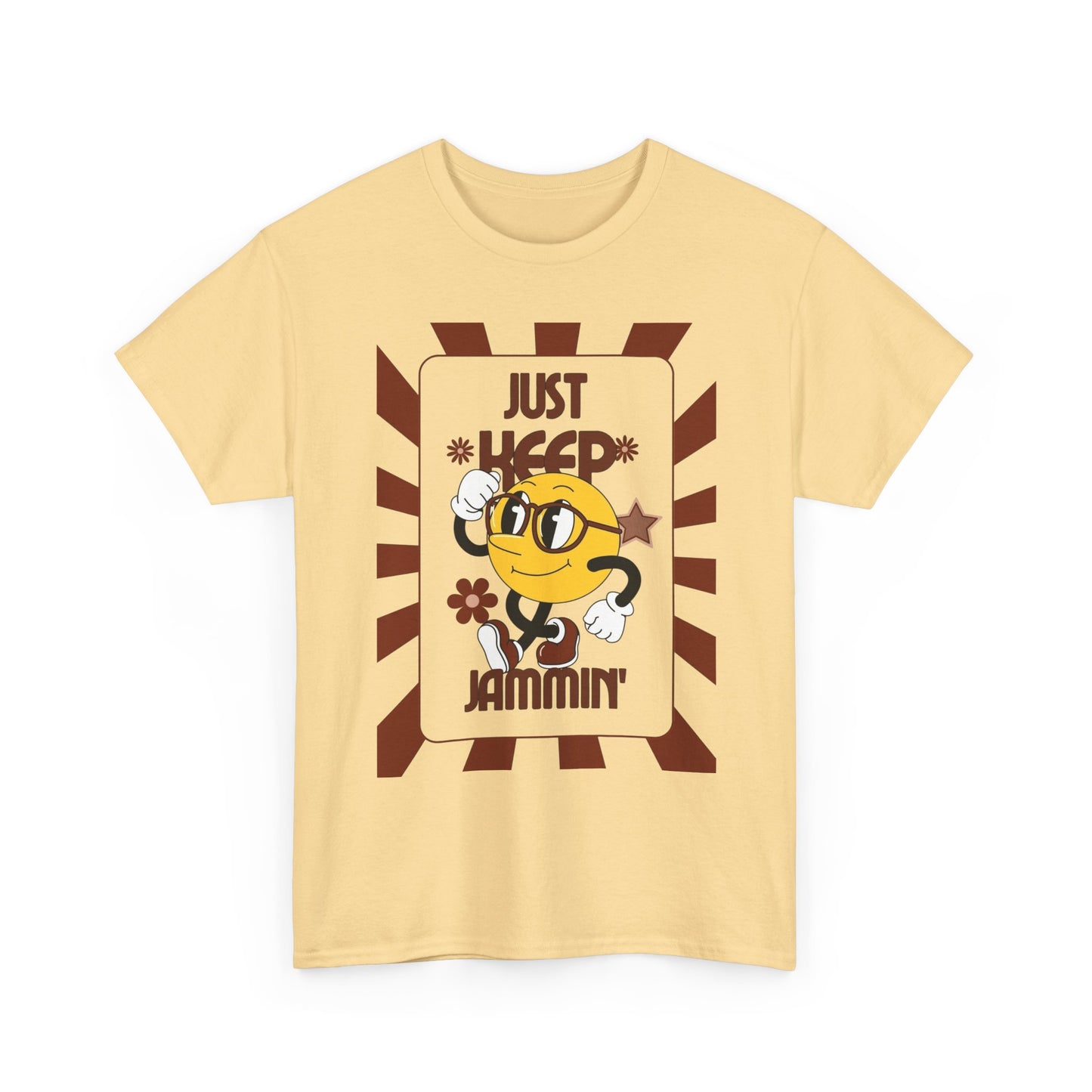 Just Keep Jammin Graphic T Shirt Unisex Heavy Cotton Tee