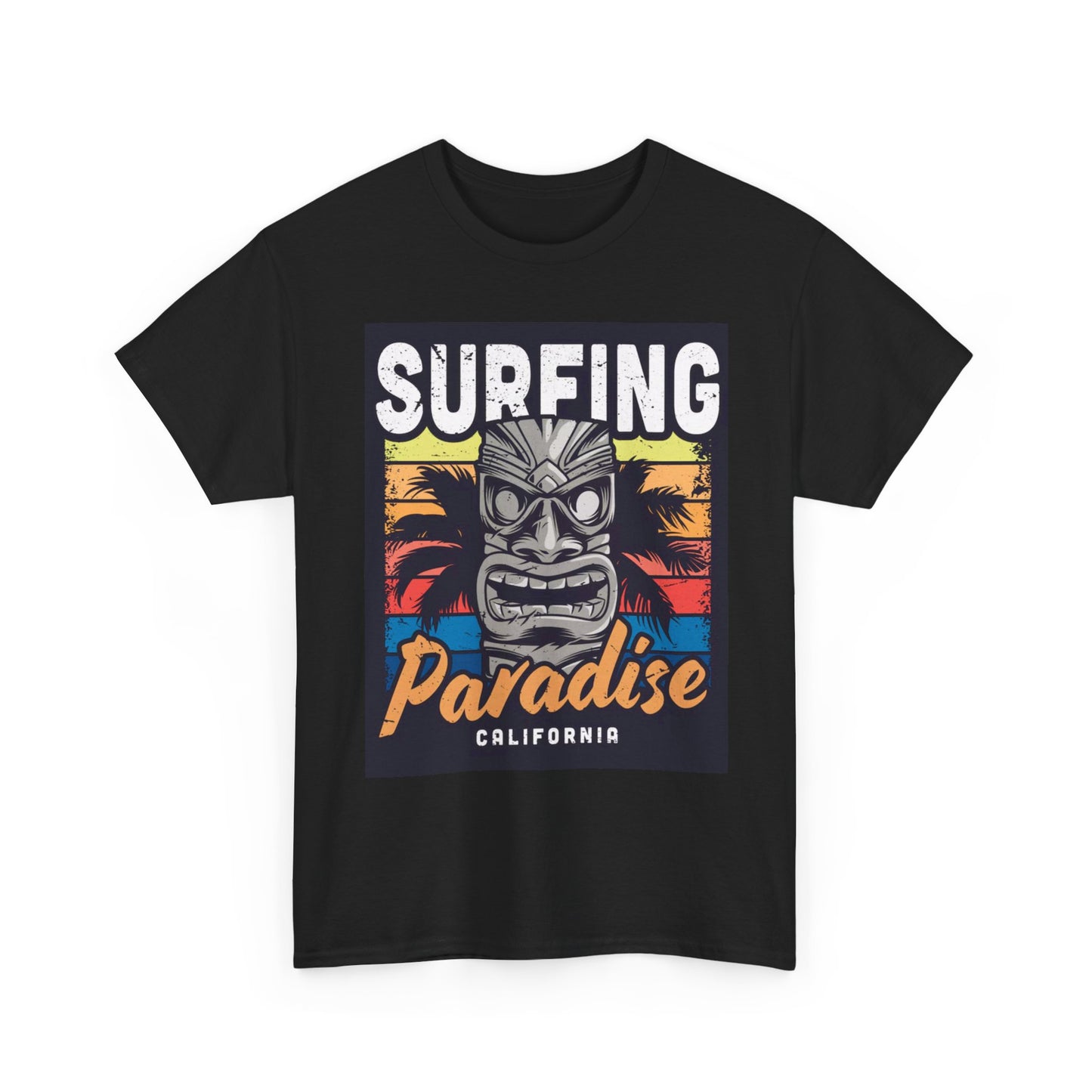 California Surfing Paradise Graphic T Shirt Unisex Heavy Cotton Tee