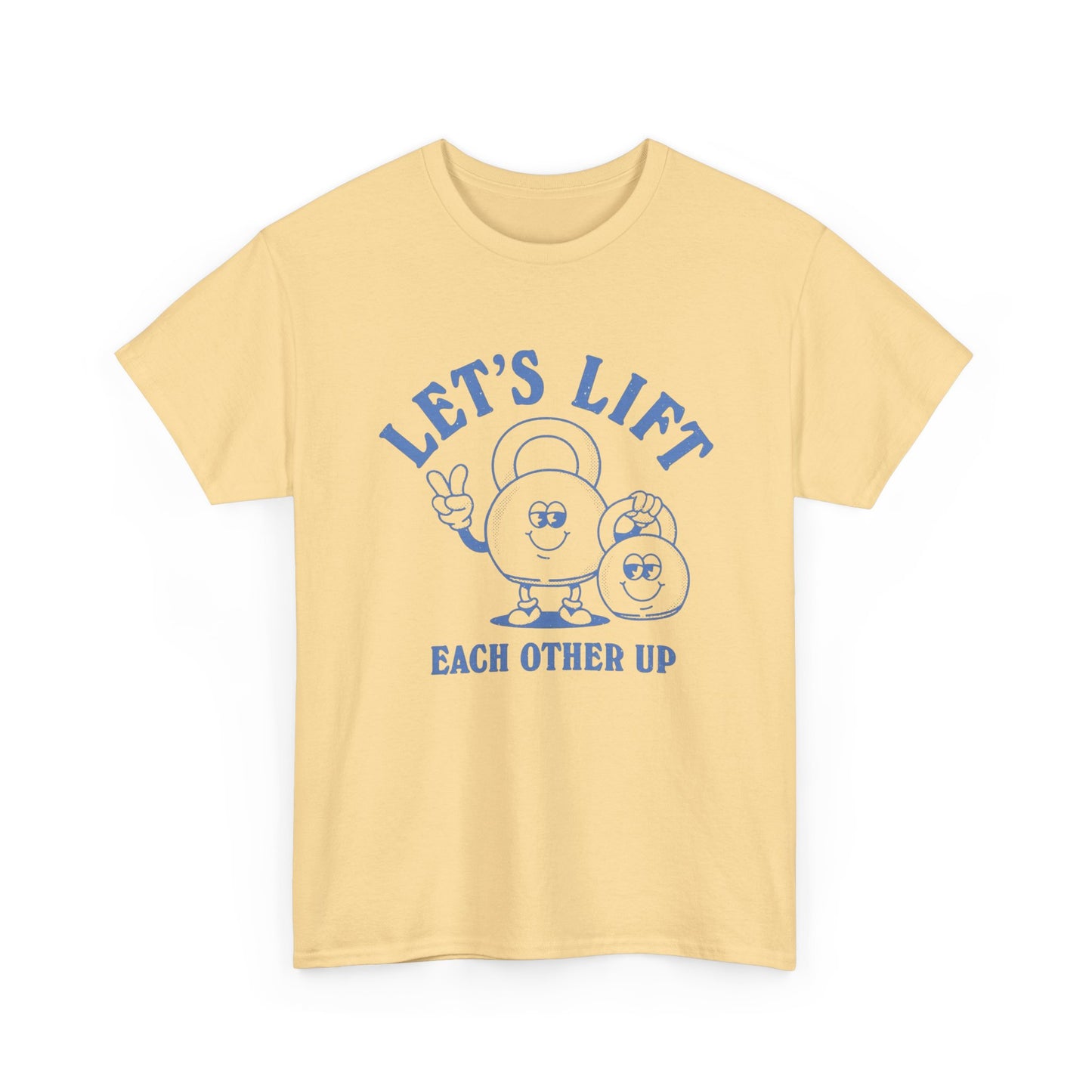 Lets Lift Gym Gear Graphic T Shirt Unisex Heavy Cotton Tee