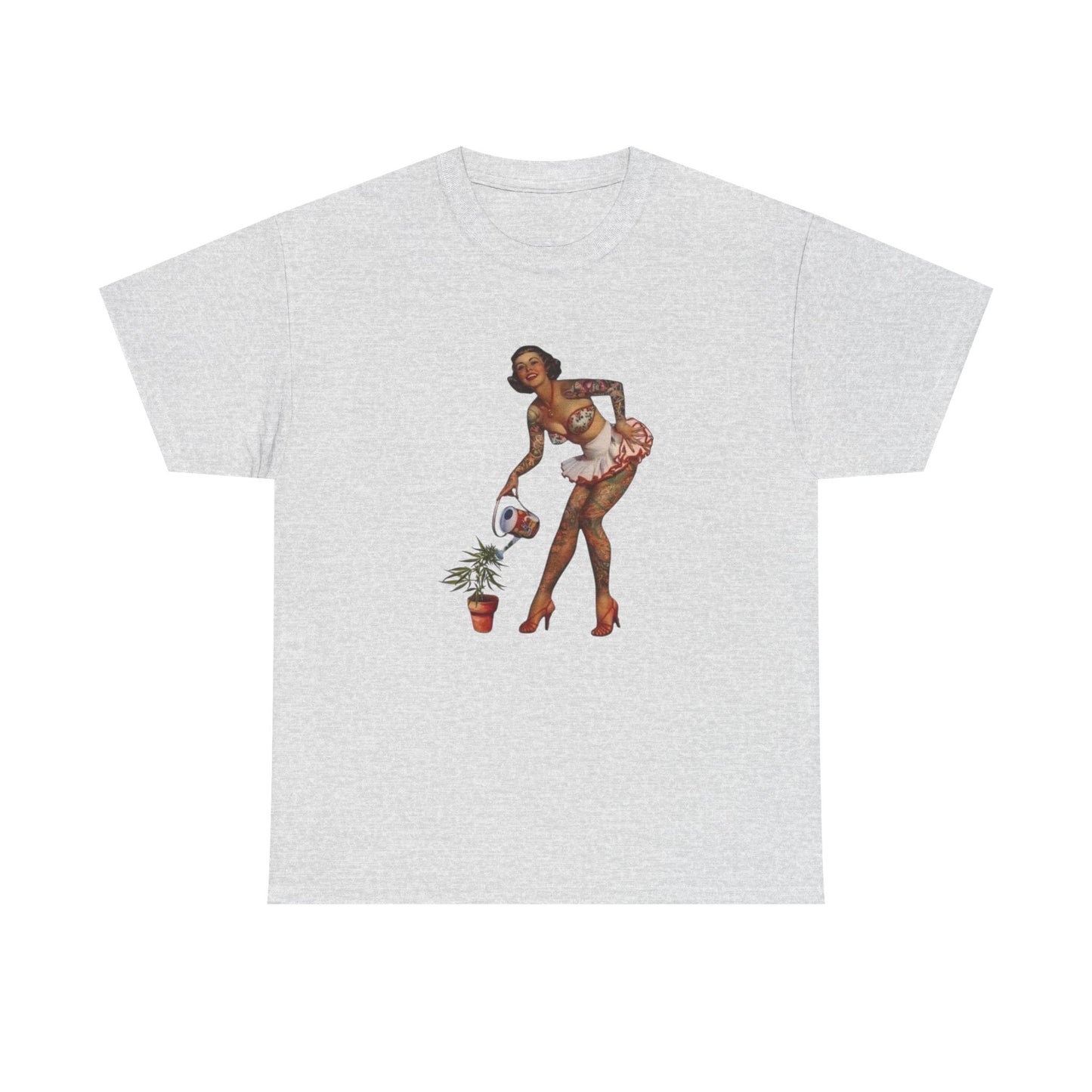 Weeds Pinup Model Graphic T-Shirt Womens Comfy Cotton Tee NEW