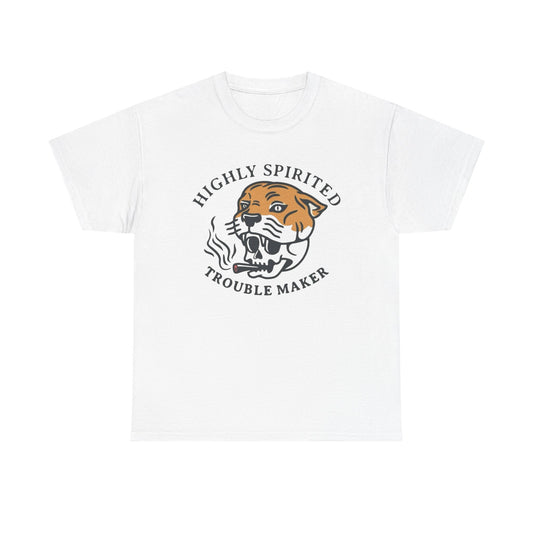Highly Spirited Trouble Maker Graphic T Shirt NEW ADULT TEE VINTAGE