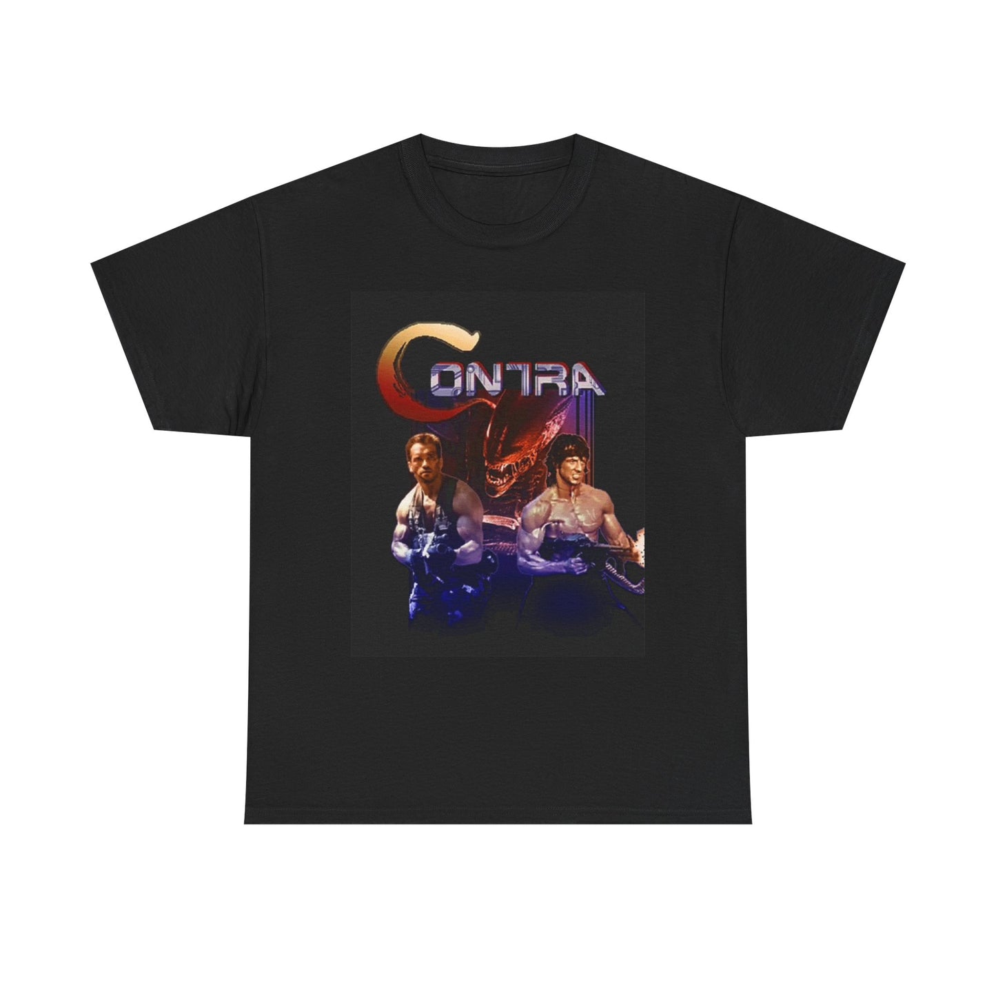 Contra Video Game T Shirt Vintage Retro Gaming Nostalgia Unisex Heavy Cotton Tee
