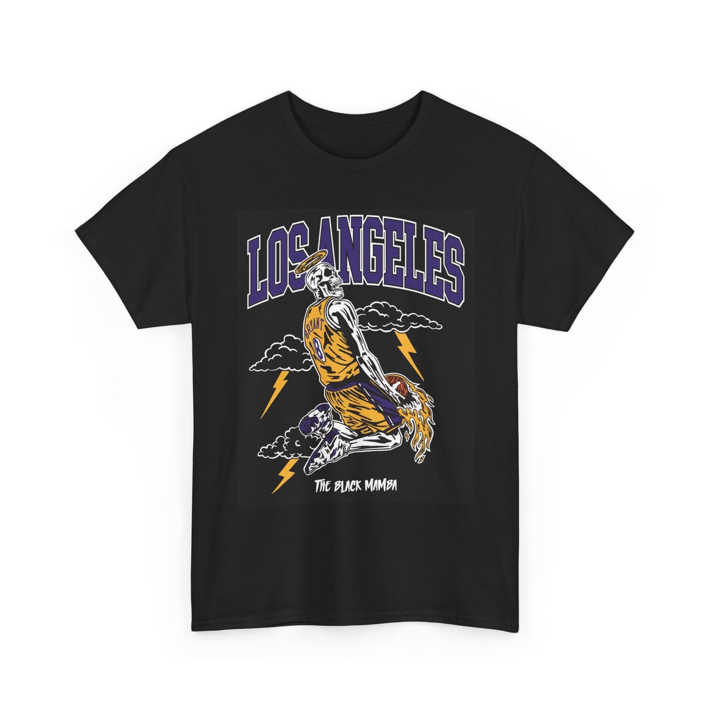 Los Angeles Black Mamba Graphic T Shirt Vintage Kobe Unisex Heavy Cotton Tee