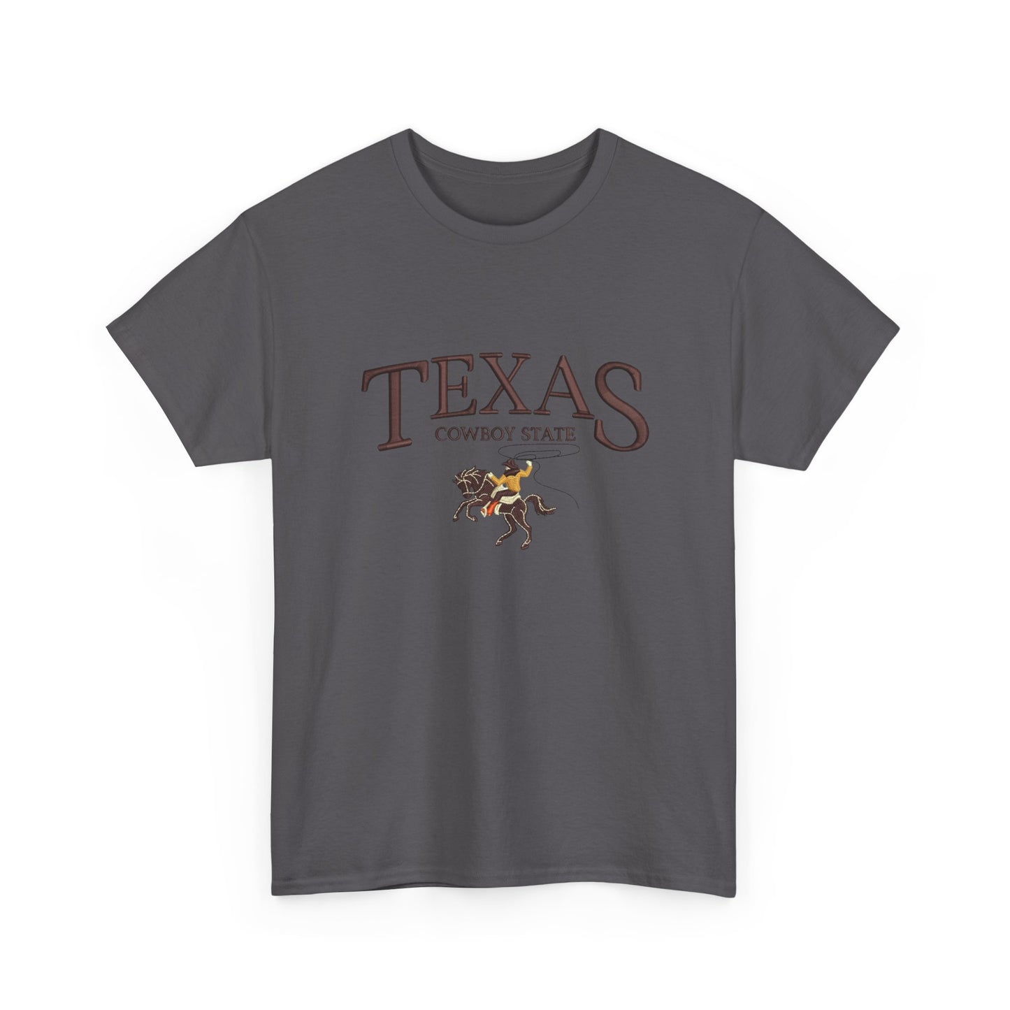 Texas Cowboy State Graphic T Shirt NEW Unisex Heavy Cotton Tee