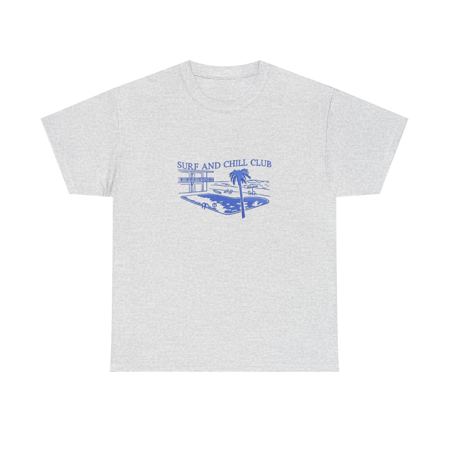 Surf And Chill Club Graphic T Shirt NEW Unisex Heavy Cotton Tee