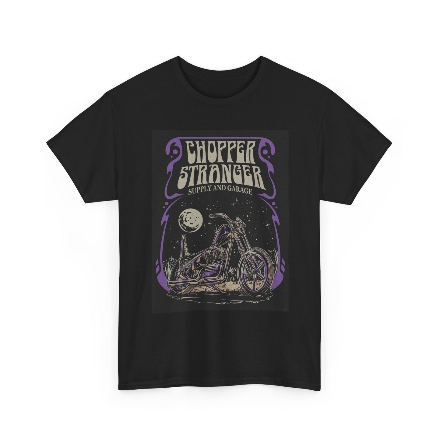 Chopper Stranger Graphic T Shirt Vintage Motorcycles Unisex Heavy Cotton Tee