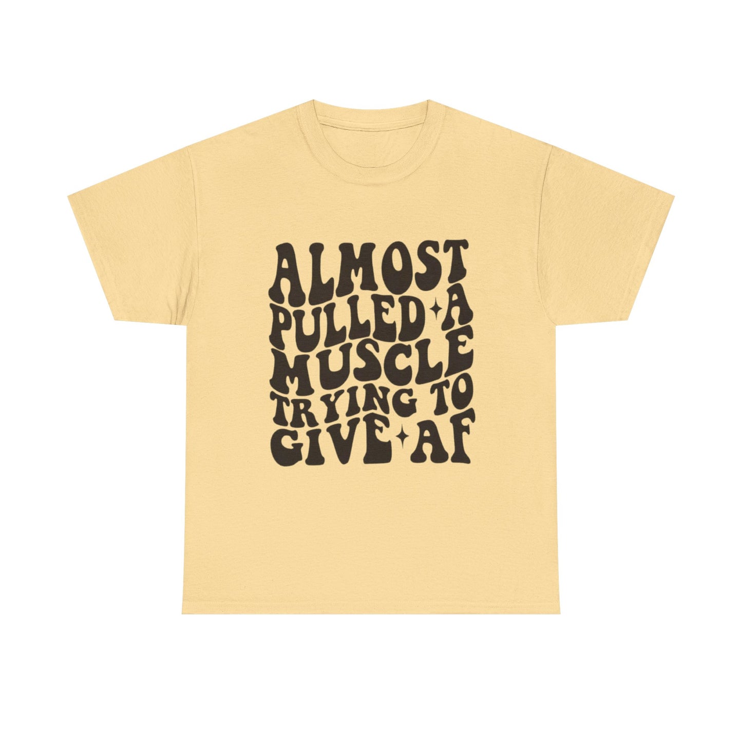Almost Pulled A Muscle Funny Graphic T Shirt Unisex Heavy Cotton Tee