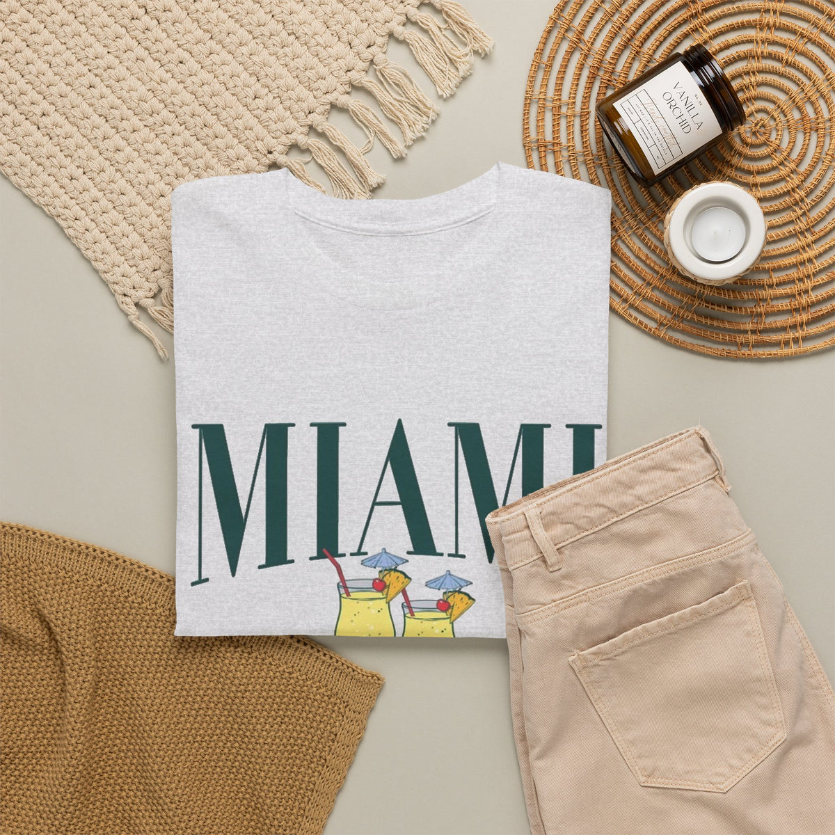 Miami Beach Social Club Graphic T Shirt Men's Vintage Heavy Cotton Tee