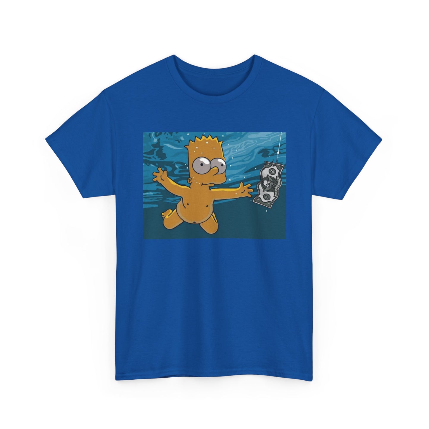 Simpsons T-shirt vintage nirvana retro art funny graphic Unisex Heavy Cotton Tee