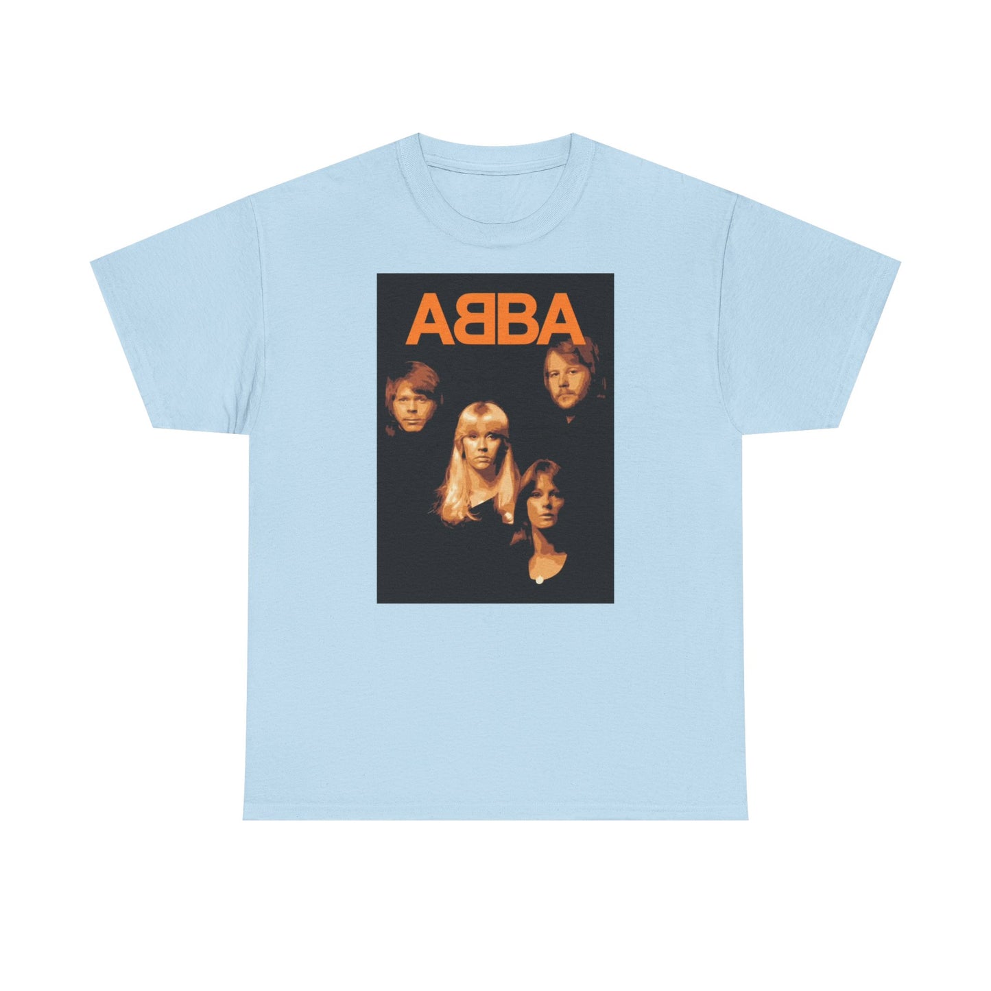 Abba T-shirt vintage retro neon lights classic music Unisex Heavy Cotton Tee