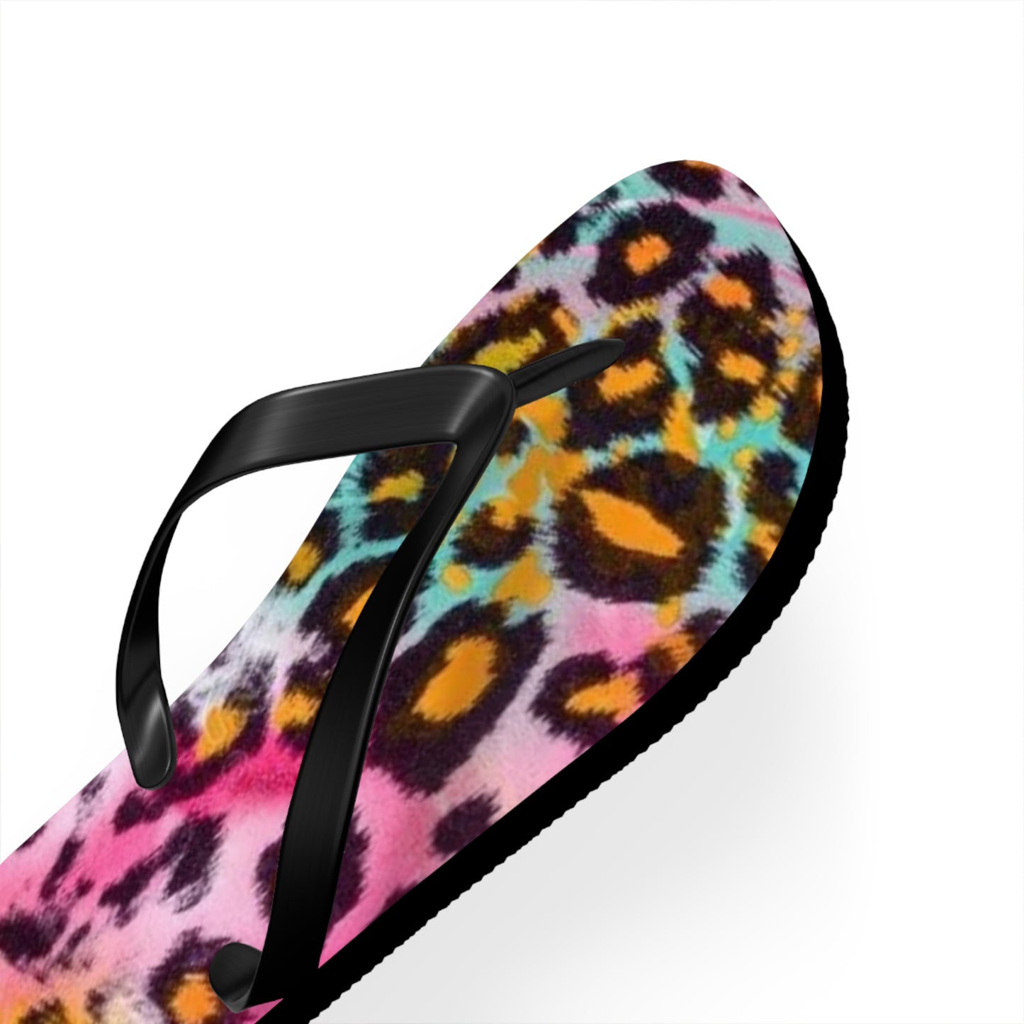 Pink Cheetah Beach Sandals, Slides for Summer, Flip Flops, Water Resistant