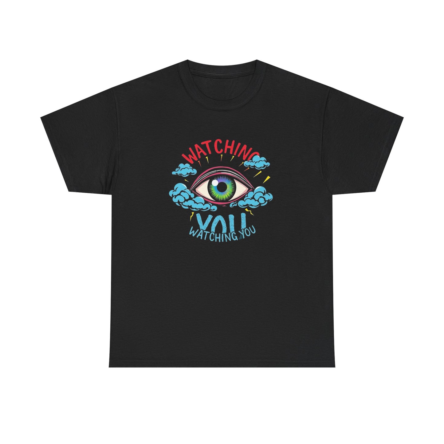 Watching You Eyeball Graphic T Shirt Unisex Heavy Cotton Tee