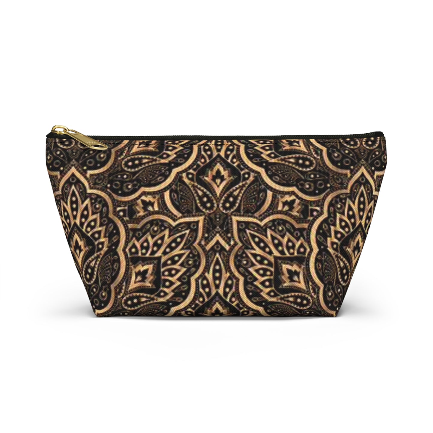 Morrocan All Over Print Travel Bag Multi Color Gold Accessory Pouch w T-bottom