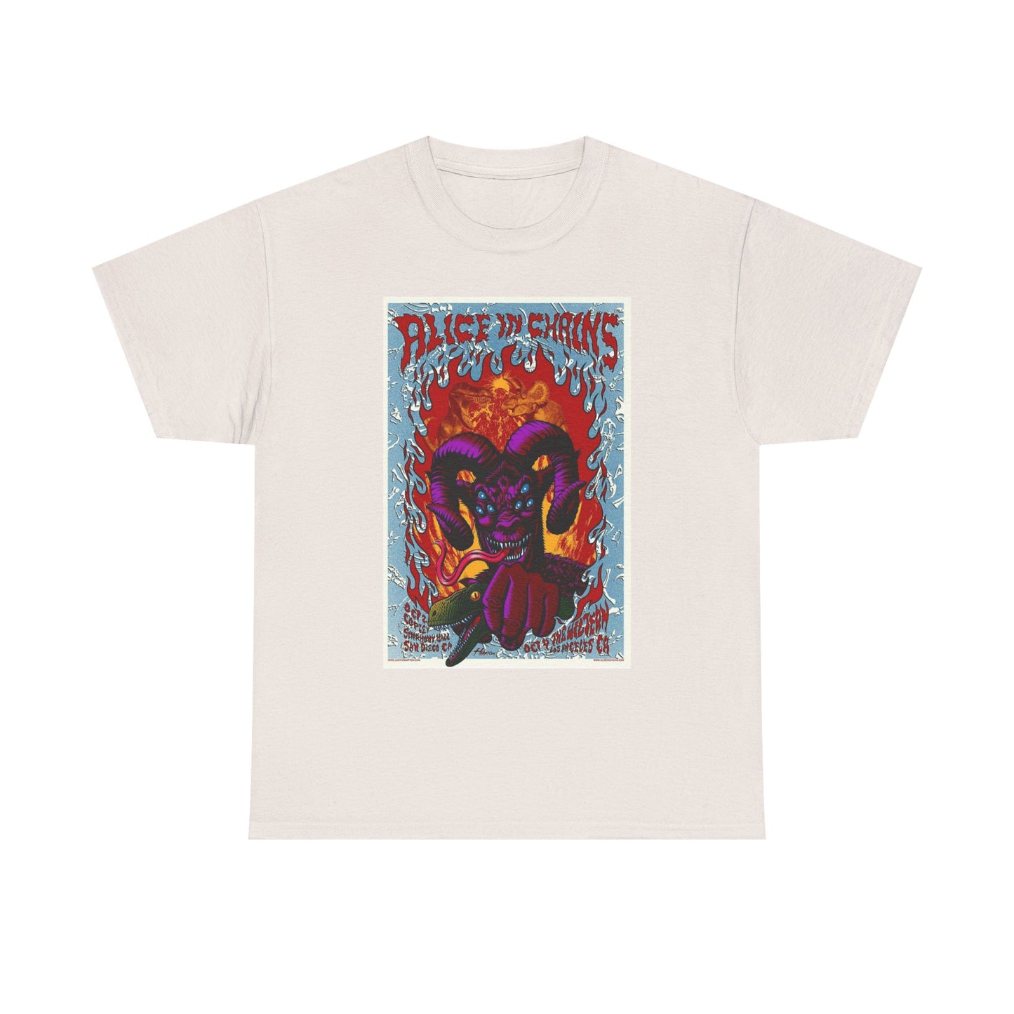 Alice In Chains Rock Band T Shirt Merch Poster Unisex Heavy Cotton Tee